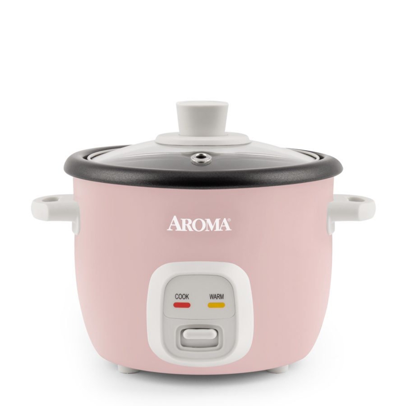 Aroma Housewares 4-Cups (Cooked) / 1Qt. Rice & Grain Cooker Pink