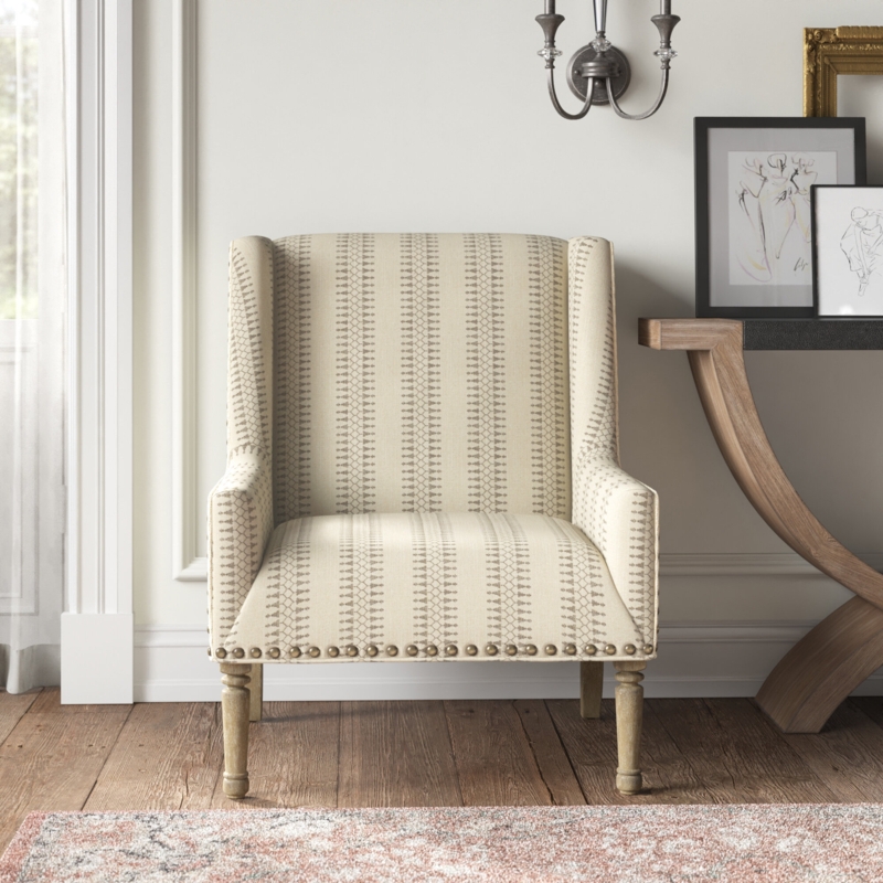 Aymon Upholstered Wingback Chair