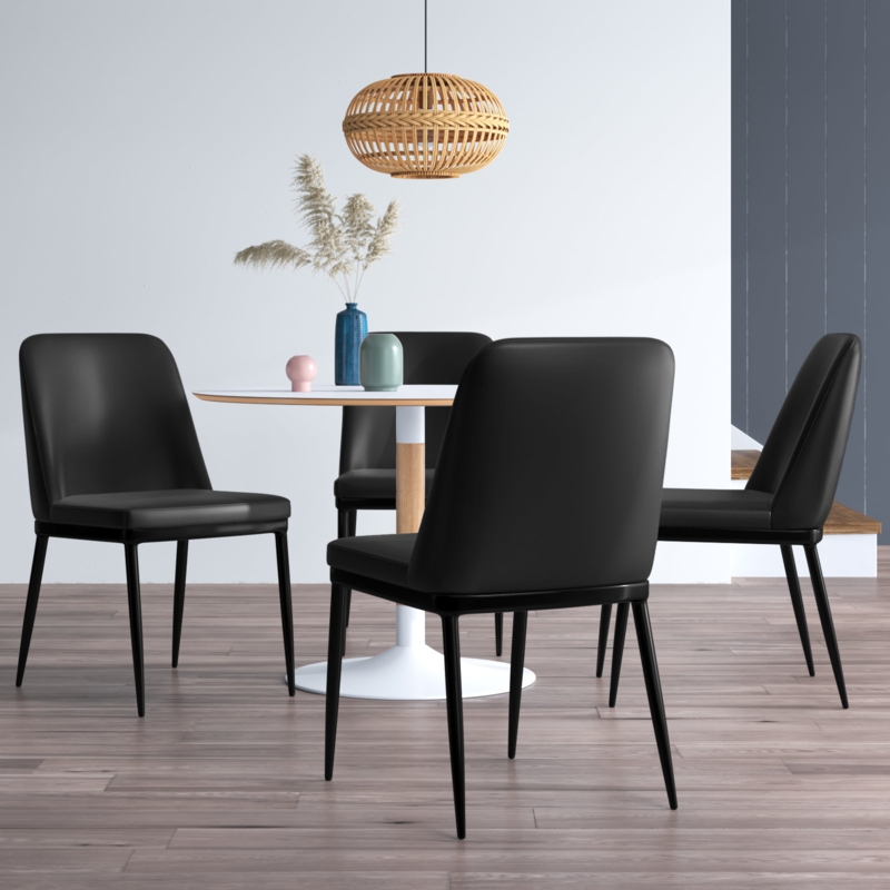 Bannasch Faux Leather Upholstered Parsons Chair