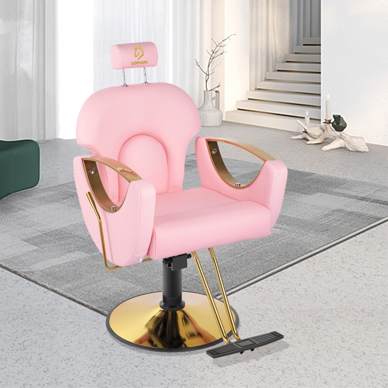 Barber Chair Salon Chair Hydraulic Reclining Barber Chairs 360 Degrees Rolling Swivel