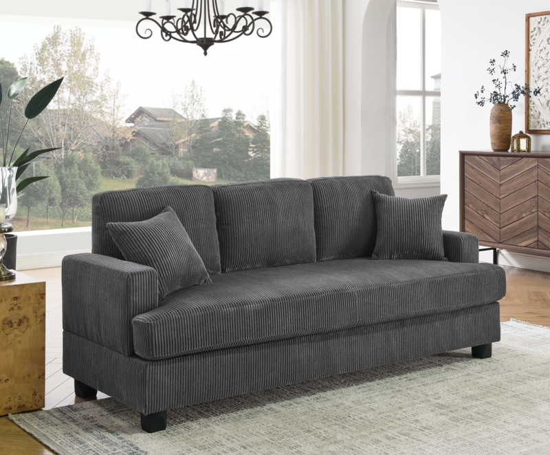 Barchetta 77.5'' Corduroy Sofa