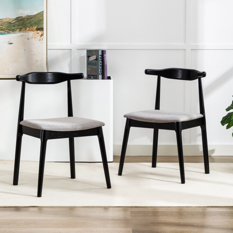 Baylin Solid Wood Upholstered Side Chair