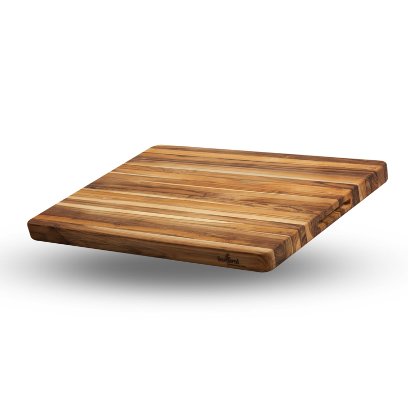 BEEFURNI Premium Teak Wood Cutting Board with Edge Grain