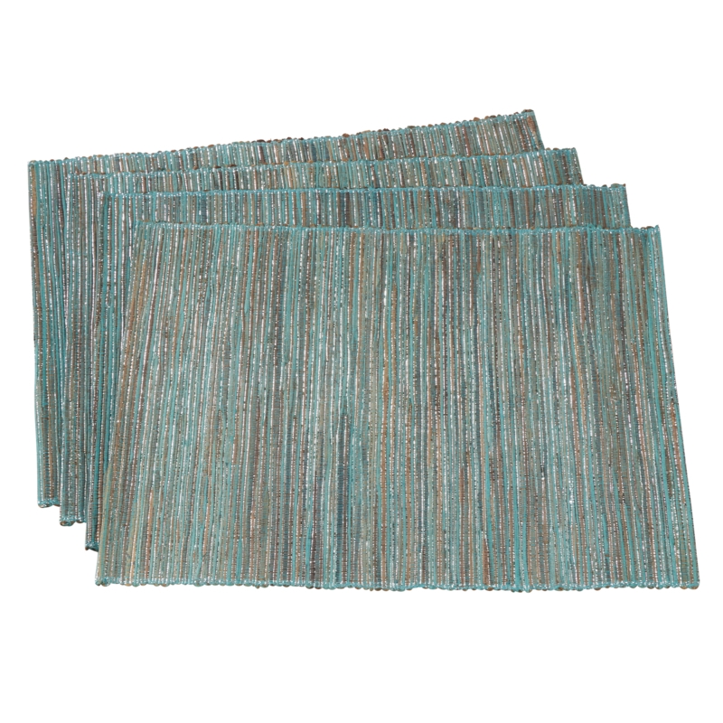 Bevis Water Hyacinth Striped Rectangle Placemat