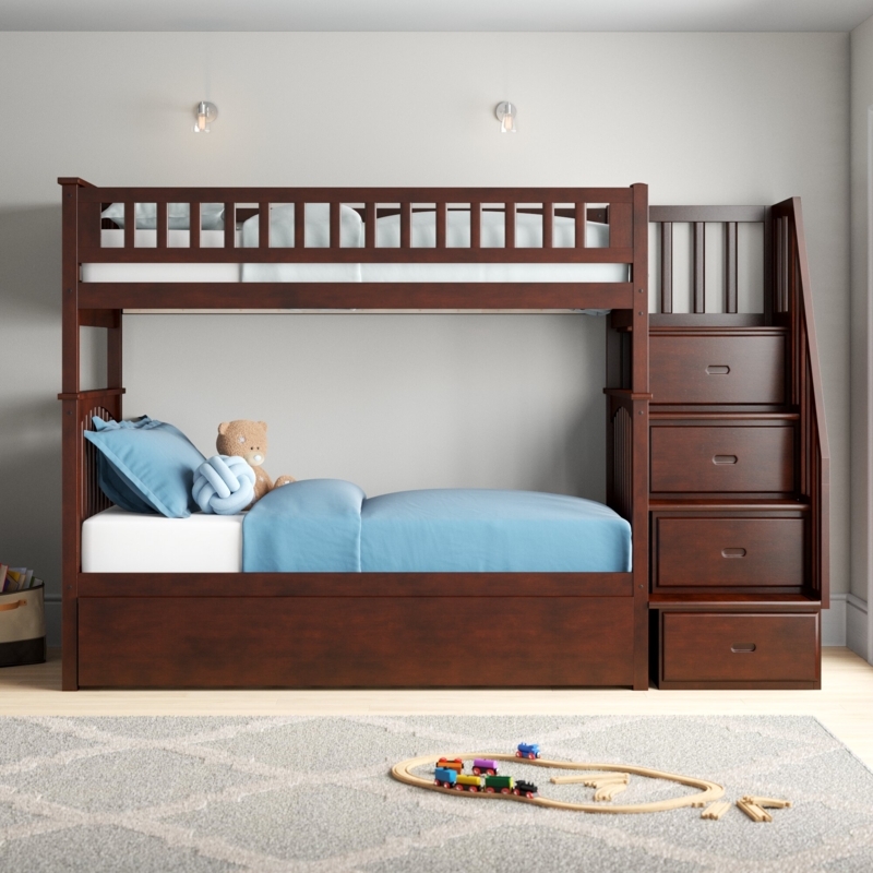 Blaisdell Twin Over Twin Solid Wood Bunk Bed with Trundle