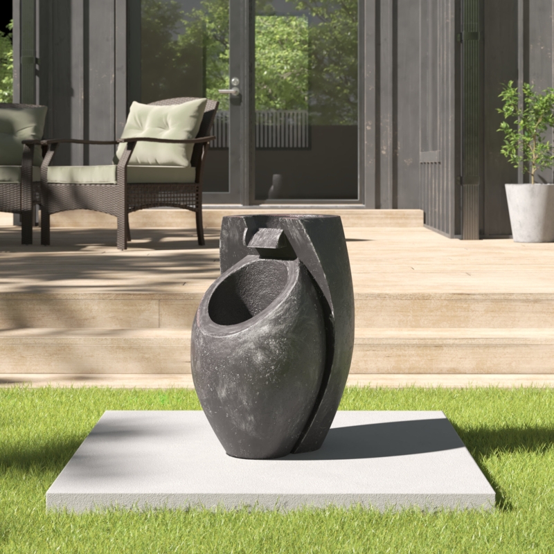 Bridwell Weather Resistant Floor Fountain with Light