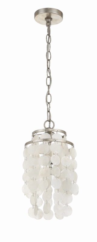 Brielle 1 - Light Antique Silver Chandelier Pendant