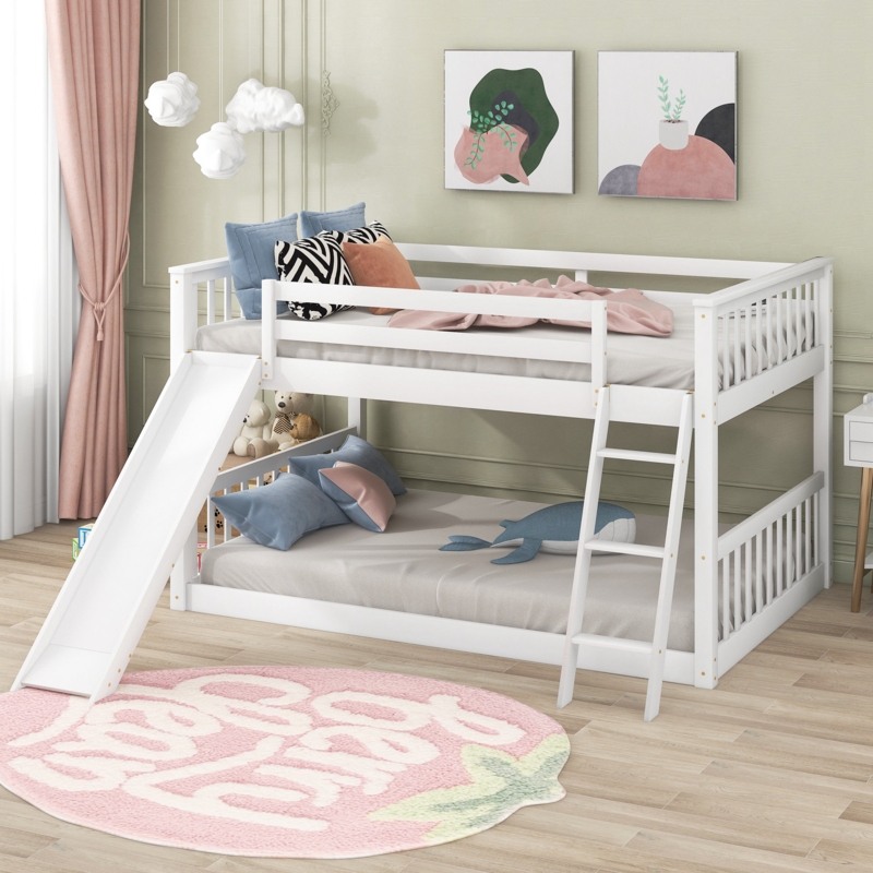 Brinslee Twin Over Twin Solid Wood Standard Bunk Bed by Latitude Run