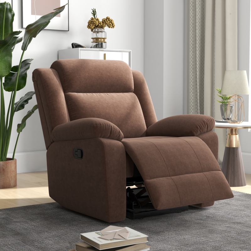 Brynli 37" Wide Soft Upholstered Manual Rocker Recliner