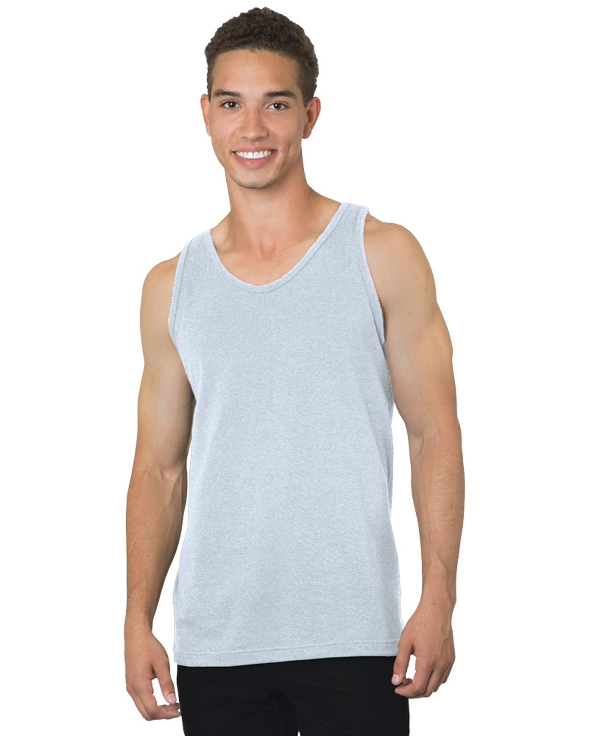 Buy in Bulk! Bayside 6500 Men's 6.1 oz., 100% Cotton Tank Top, Ash, Small