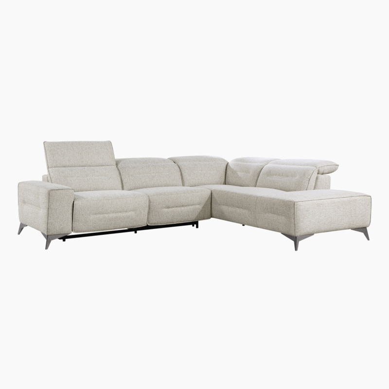 Byoung 2-Piece 108.5" Modern Power Reclining Right Chase Sectional with Adjustable Headrests