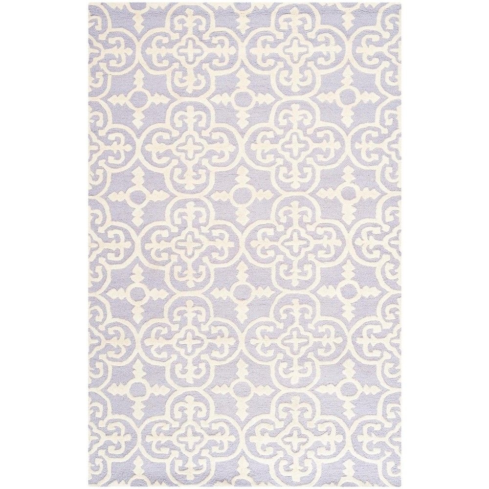 Cambridge CAM133 Hand Tufted Area Rug - Lavander/Ivory - 6'x9' - Safavieh..