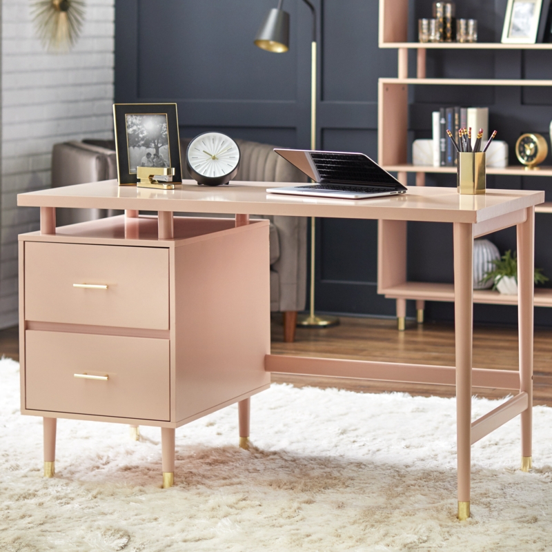Camylle Solid Wood Base Computer Desk