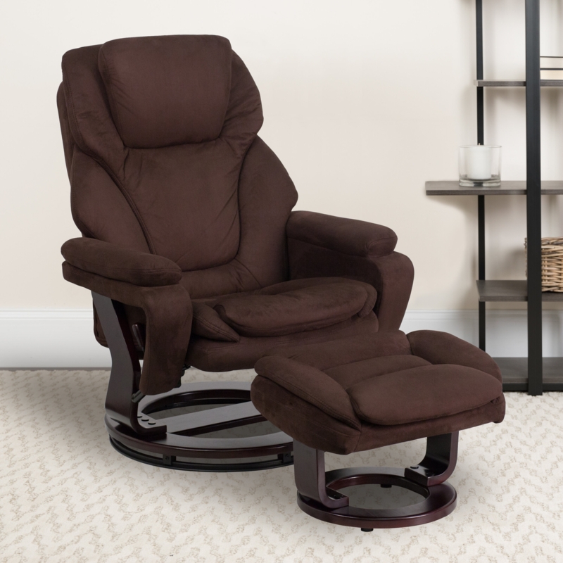 Casey-Jane Upholstered Swivel Recliner with Ottoman