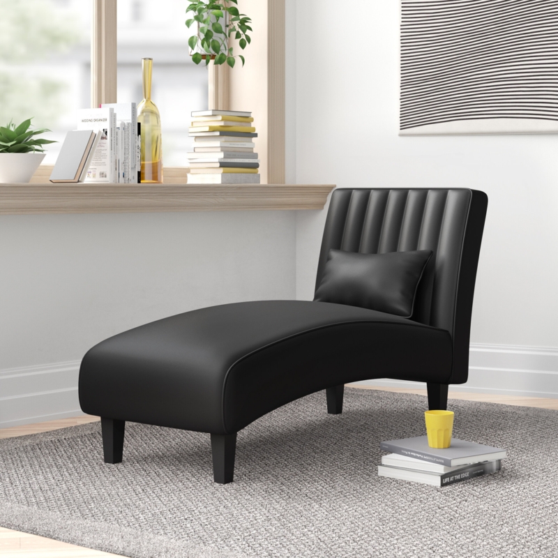 Cassity Channel-Tufted Chaise Lounge