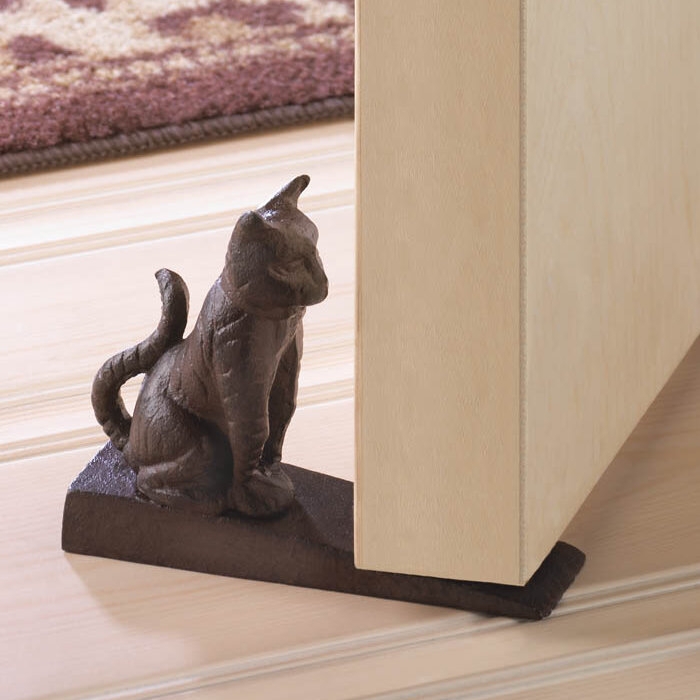 Cat Cast Iron Wedge Floor Stop