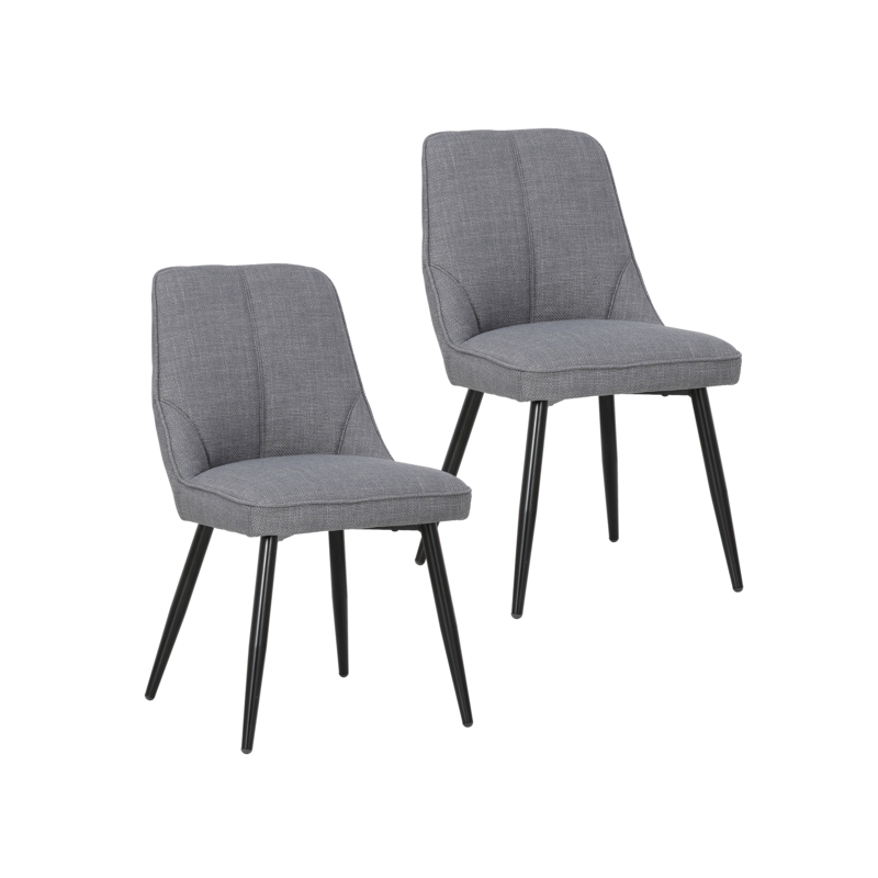 Catto Cedartown Fabric Dining Chair with Steel Legs