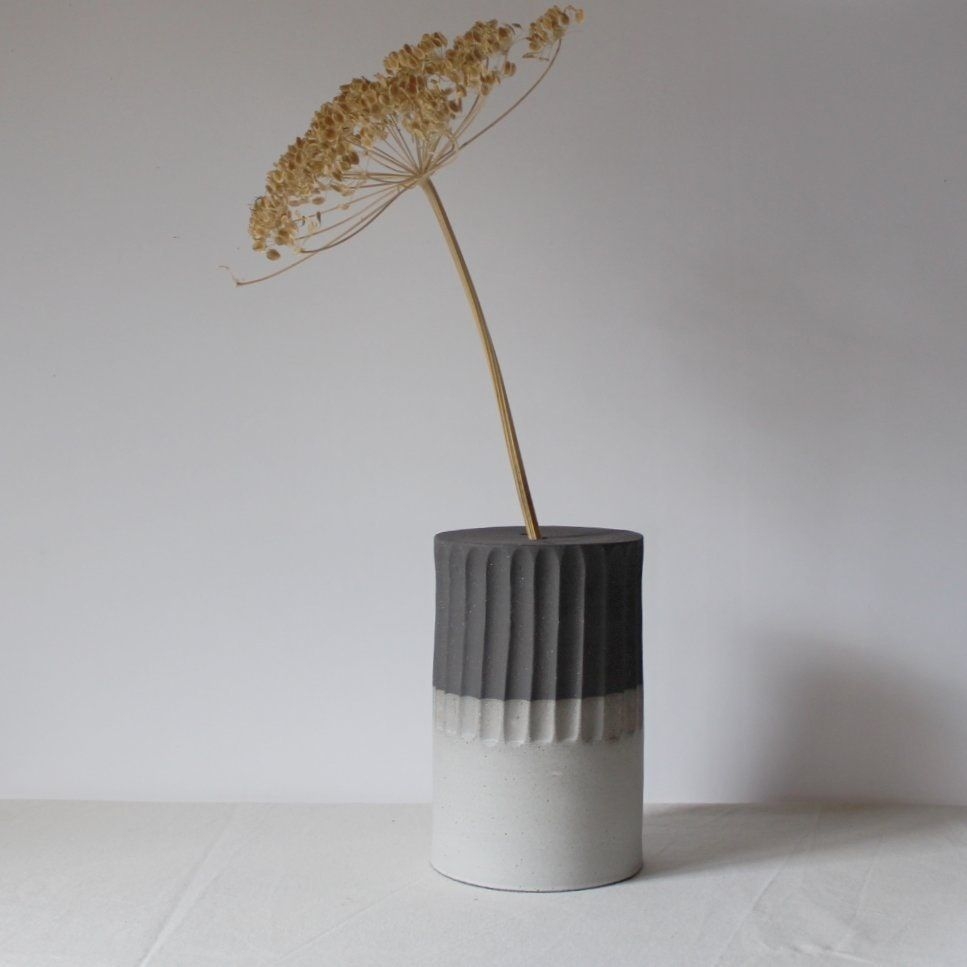Ceramic ikebana stand, Dry flowers display, Twig pottery stand