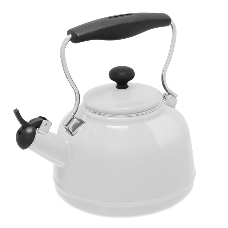 Chantal Vintage 1.7 Quarts Enamelware Whistling Stovetop Tea Kettle