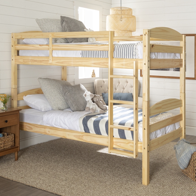 Charland Solid Wood Twin Bunk Bed
