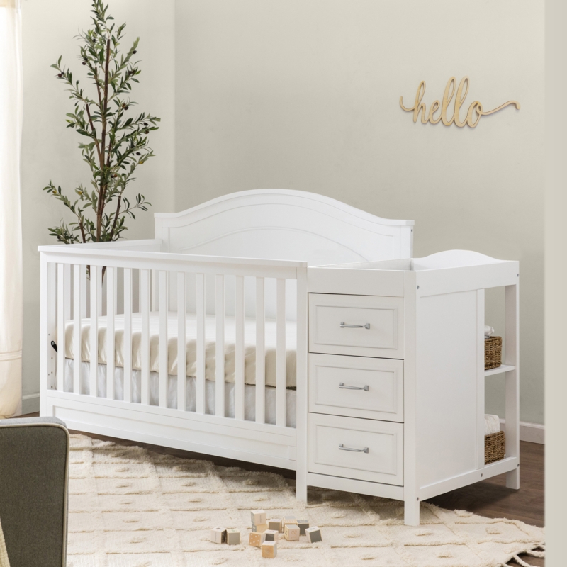 Charlie 4-in-1 Convertible Crib and Changer with Storage
