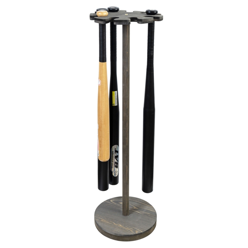 Charmen Home Wood Baseball Bat Sports Rack