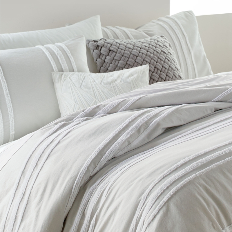 Chenille Stripe Cotton Comforter Set