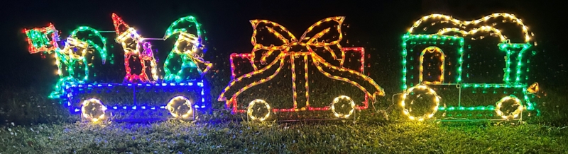 Christmas Package Train Set Christmas Holiday Lighted Display