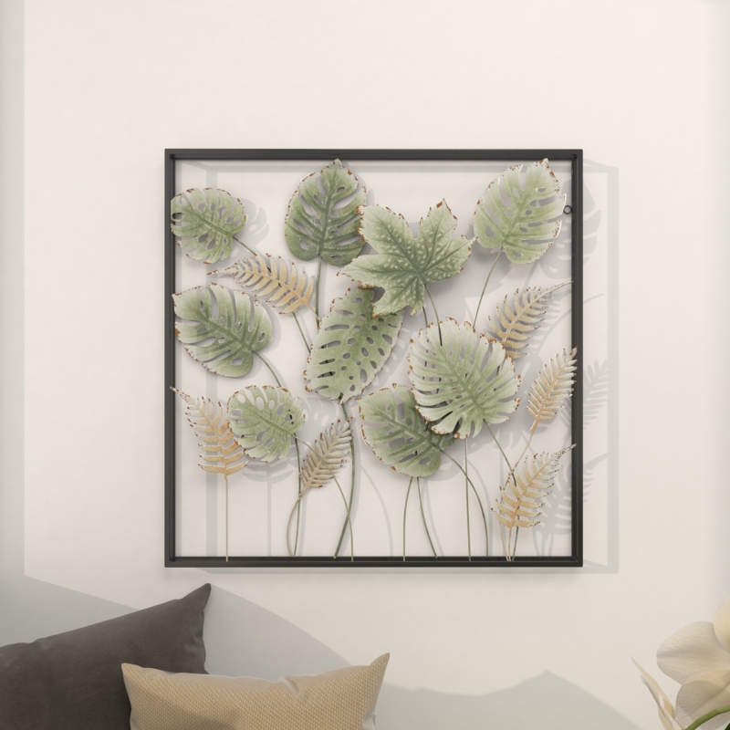 Coastal Plants & Flowers Wall Decor on Metal