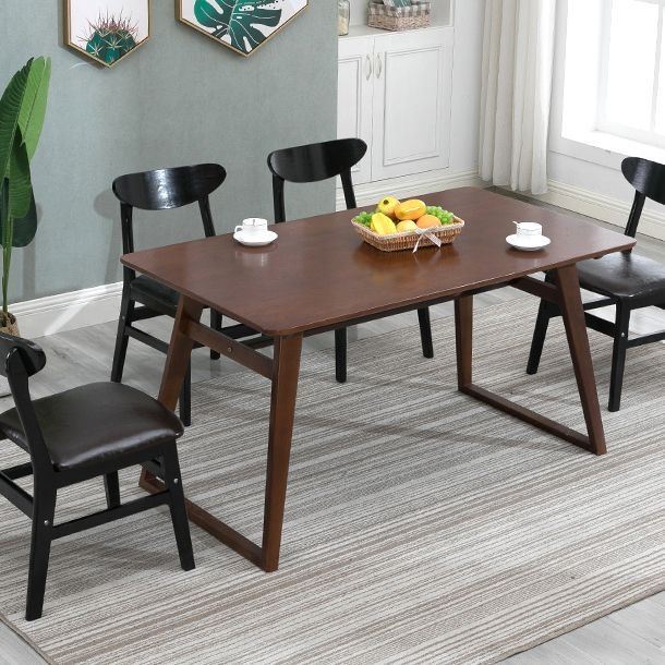 Contemporary Home Side Chair Upholstered Open Back Wood Dining Room Chair - Blue / 1 Piece / Walnut