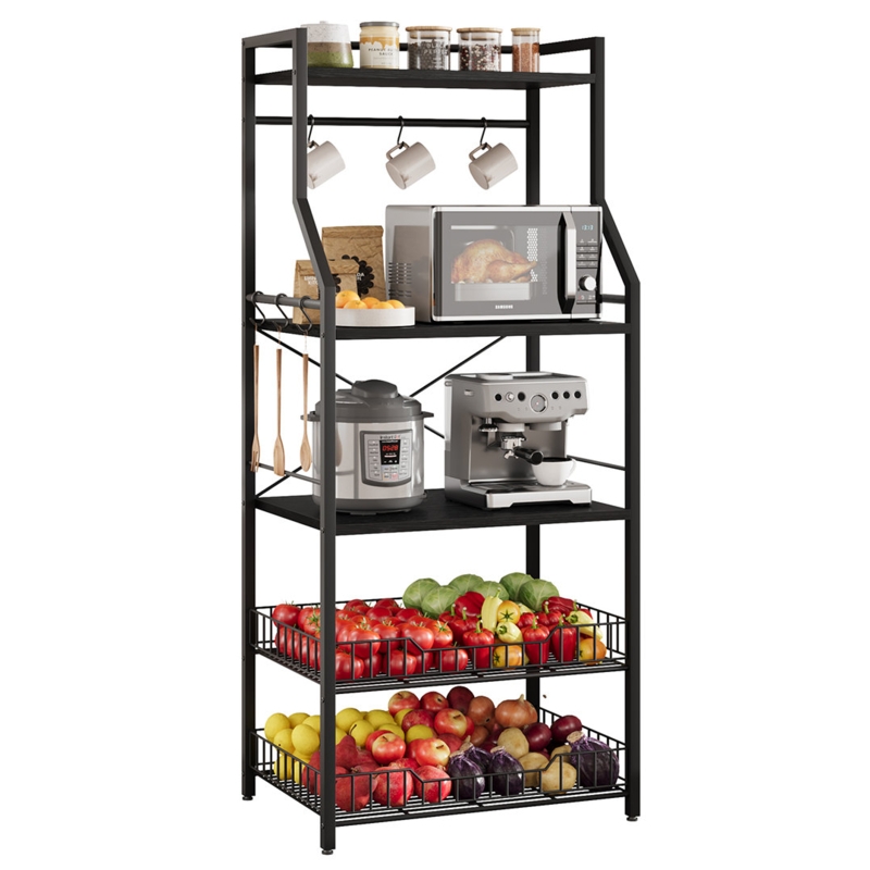 Craftsbury 23.6'' Particle Board Standard Baker's Rack with Microwave Compatibility