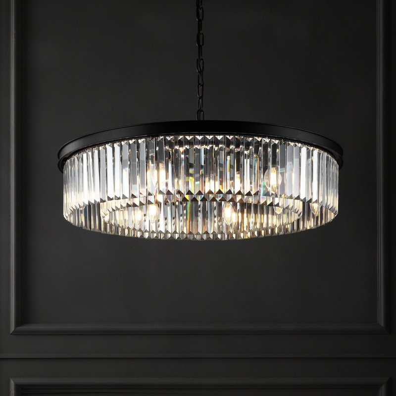 Cramer 12 - Light Dimmable Wagon Wheel Chandelier