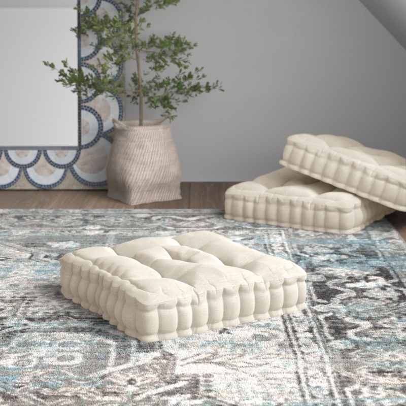 Darwuin Poly Chenille Square Floor Pillow Cushion