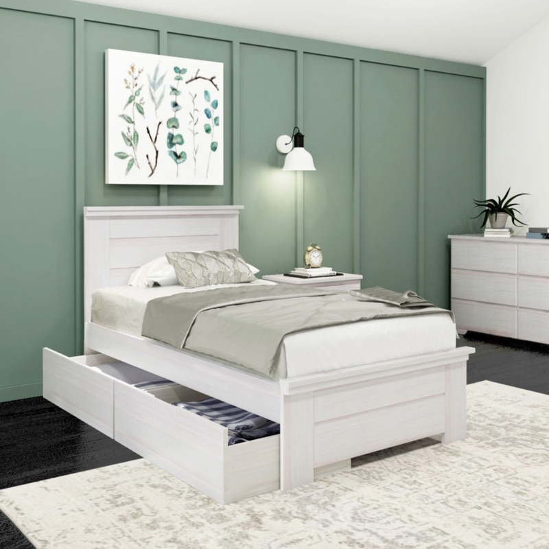 Decimus Solid Wood Platform Storage Bed