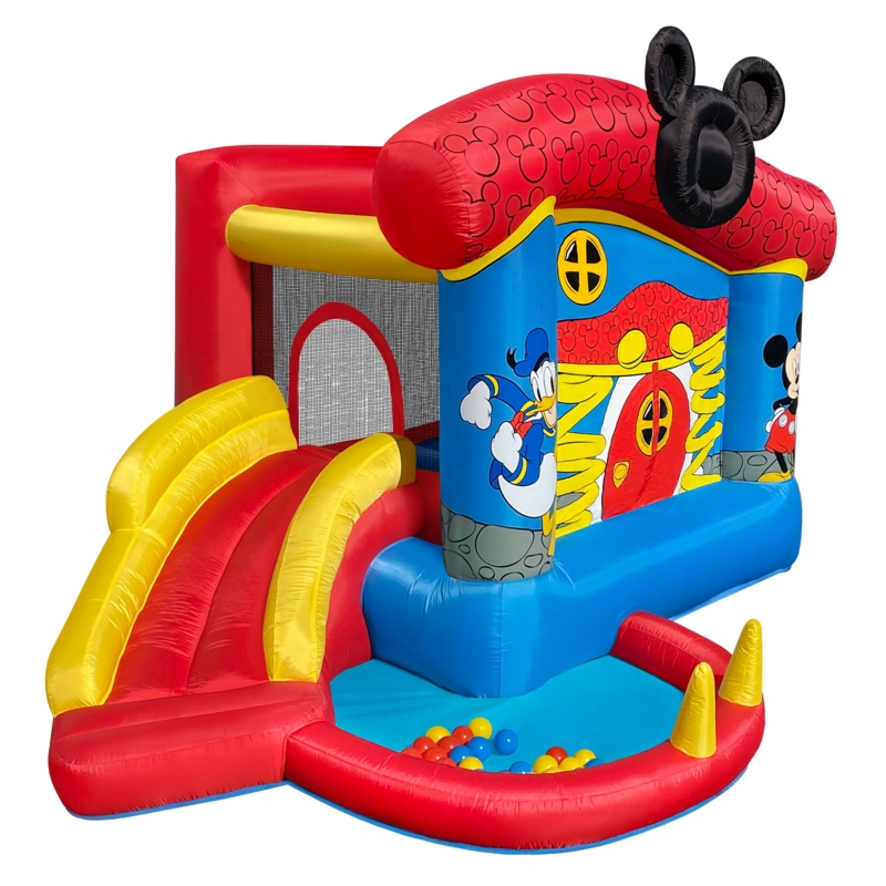 Disney Mickey Mouse Funhouse Outdoor Bounce House with Slide and Ball Pit