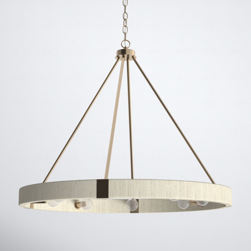 Dorrin Dimmable Wagon Wheel Chandelier