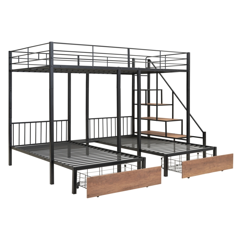 Eindhoven Kids Full Over Full Bunk Bed with Drawers