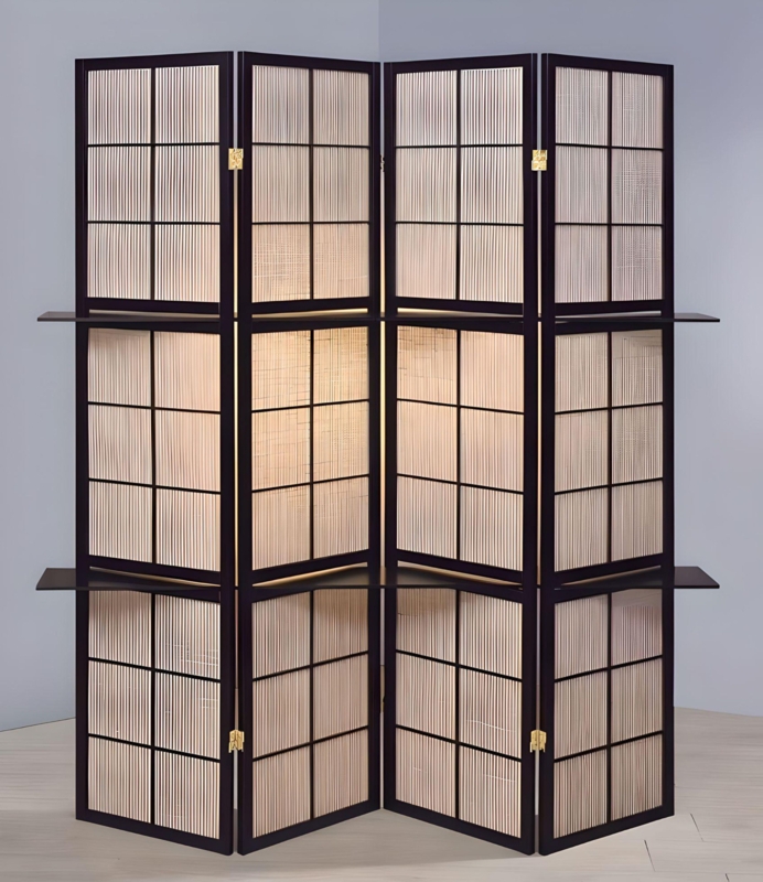 Ellayne 59'' W x 70.25'' H 4 - Panel Folding Room Divider
