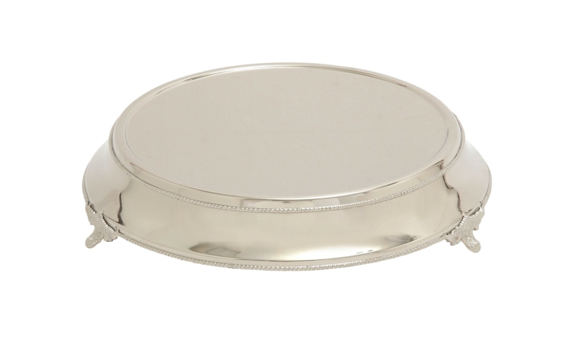 Ernst Silver Stainless Steel Cake Stand 18" x 18" x 4"