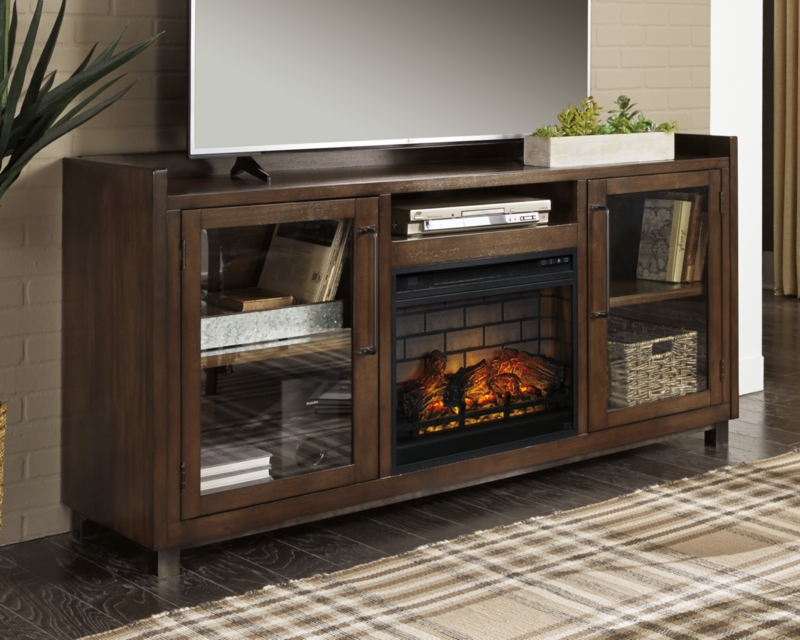 Esmarelda TV Stand for TVs up to 65" with Fireplace Included