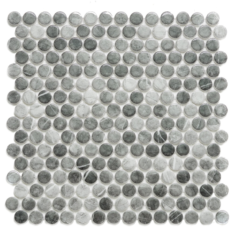 Eterna Penny 12" x 12" Recycled Penny Glass Mosaic Wall & Floor Tile