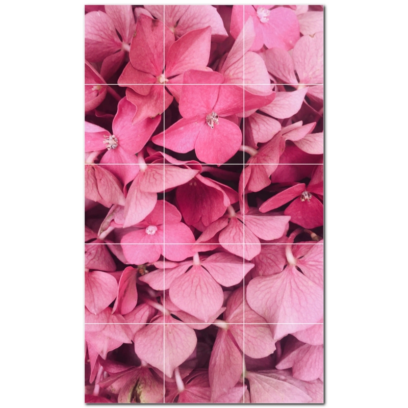 Flowers Photo 8'' x 8'' Satin Ceramic Decorative Mural