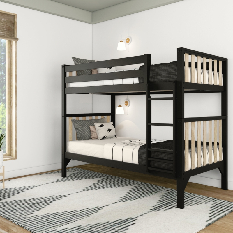 Franics Twin over Twin Solid Wood Standard Bunk Bed by Harriet Bee