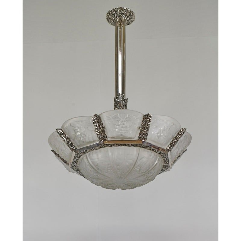 French Art Deco Chandelier by Mouynet & Noverdy - 1920s France