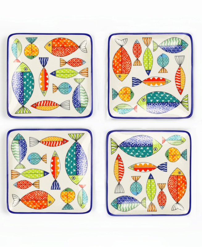 Freshcatch 4 Piece Canape Plates Set (Set of 4)