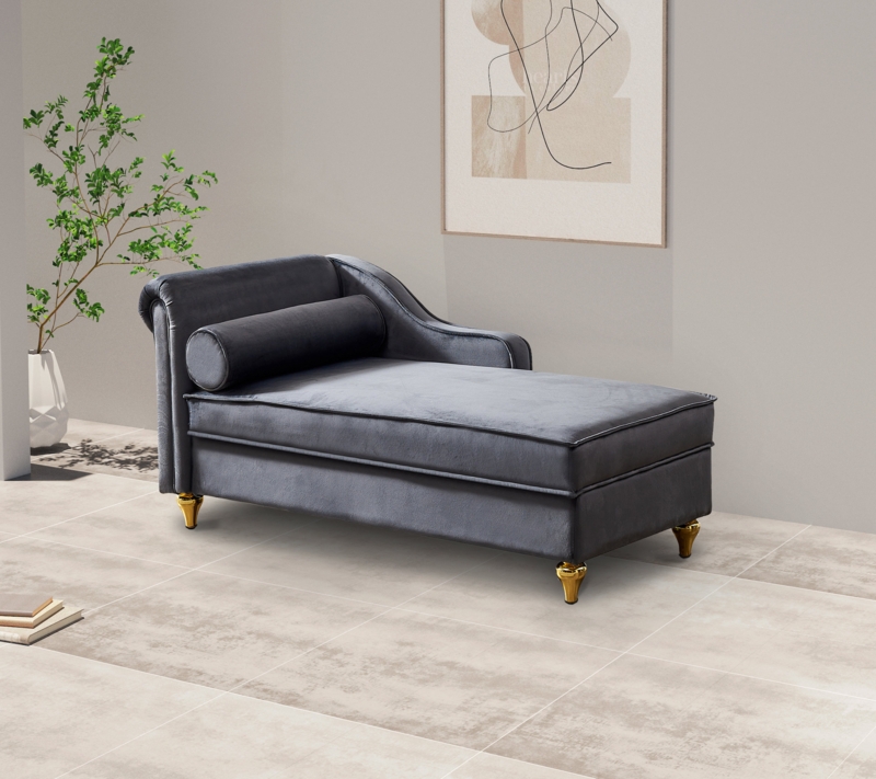 Garrad Velvet Chaise Lounge