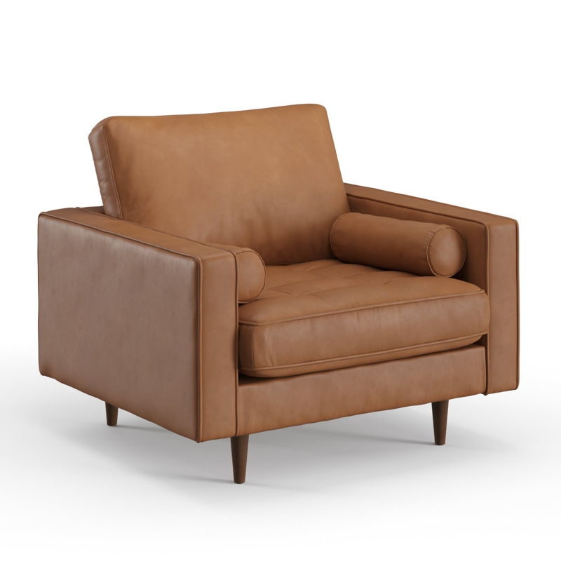 Geo Faux Leather Armchair