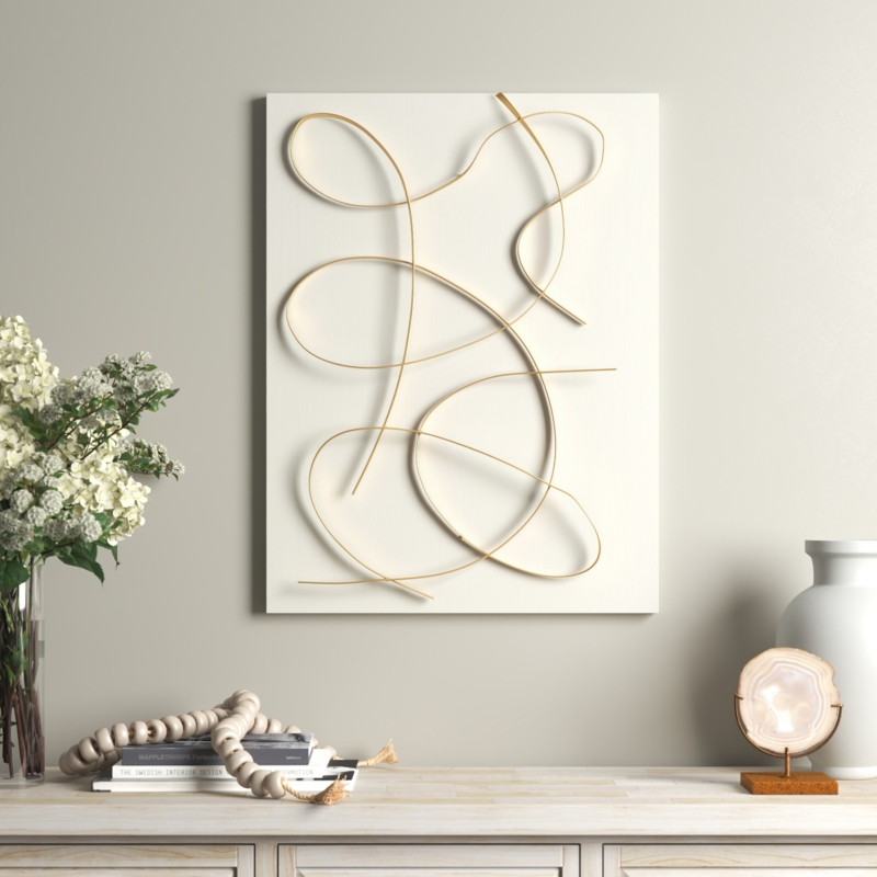 Glam Abstract Wall Decor on Metal