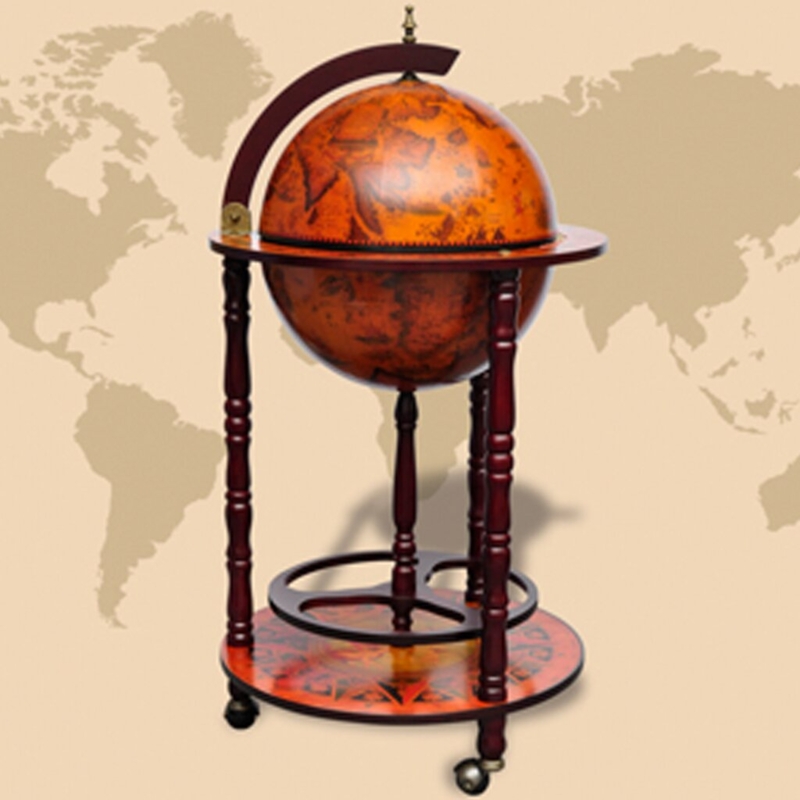 Globe Bar Cart Globe Wine Bar Liquor Bar Cabinet Solid Eucalyptus Wood