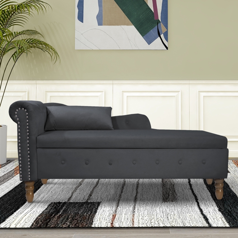 Gloryvee Velvet Chaise Lounge